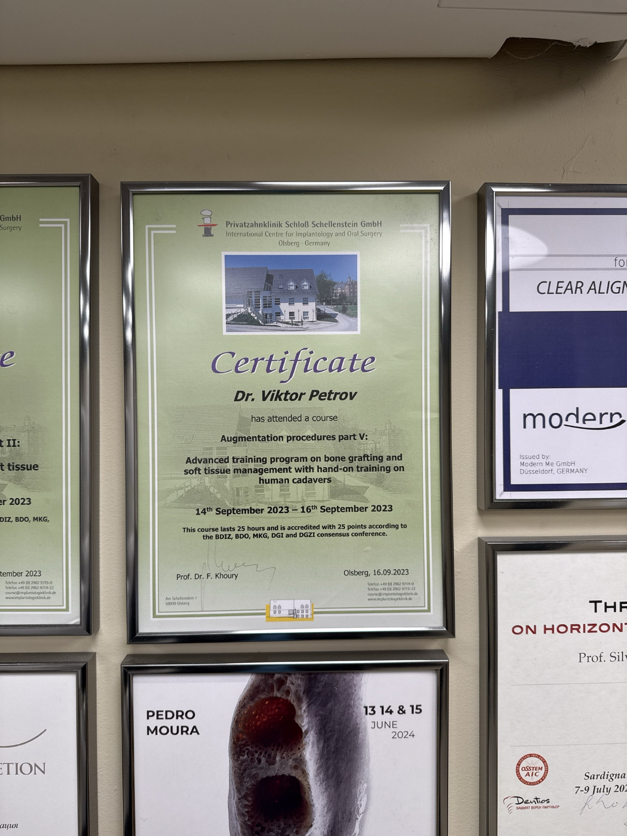 Certificat de gestion des tissus mous Dr Viktor Petrov